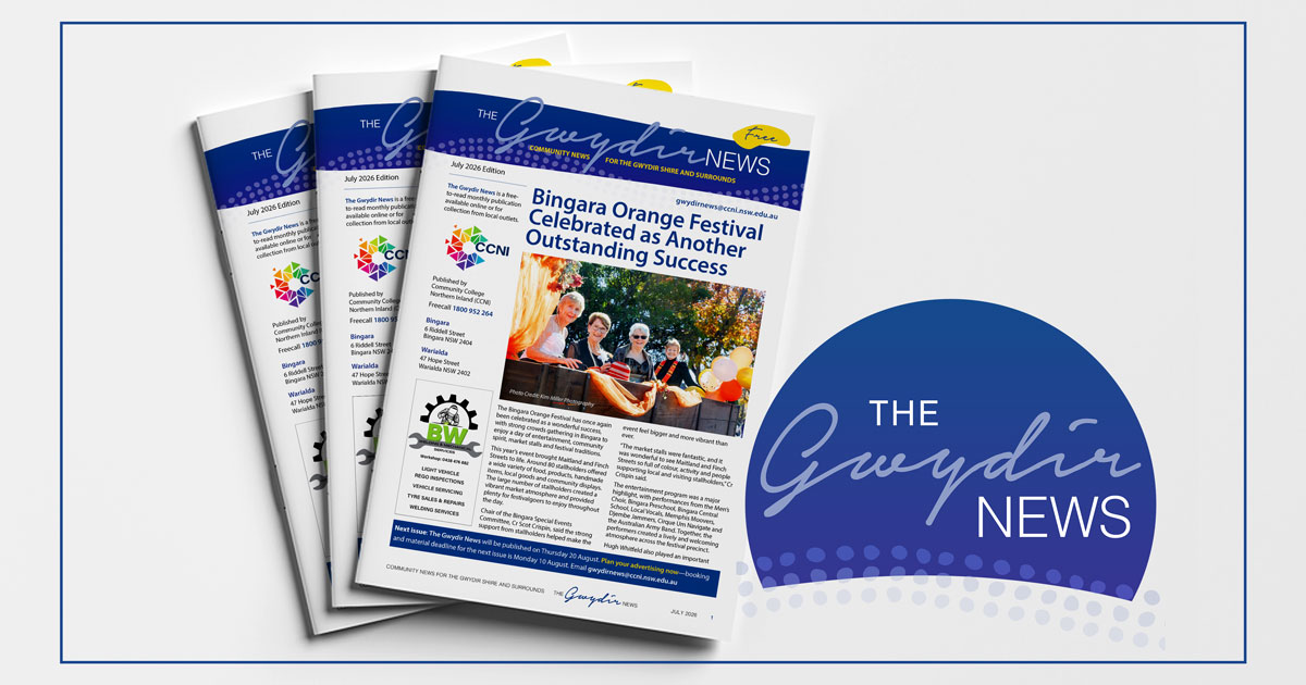 Front page of The Gwydir News July 2026 featuring a story on the Bingara Orange Festival.