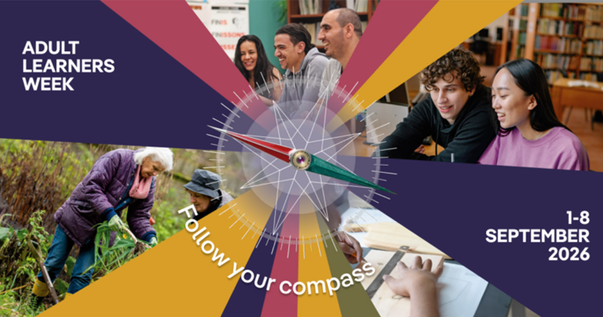 Adult Learners Week 2026 Follow Your Compass campaign artwork