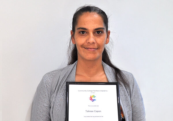 Tahnee, Community College Northern Inland student and Adult Learners Week Ambassador, who completed Community Services traineeships while rebuilding her future.